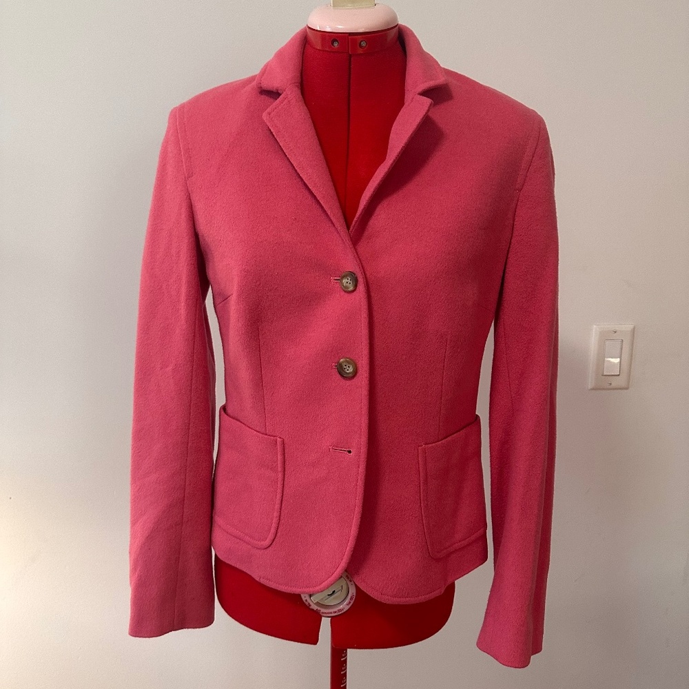 J CREW pink suit jacket, wool